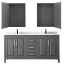 Daria 72 Inch Double Bathroom Vanity in Dark Gray - 67
