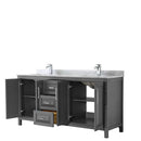 Daria 72 Inch Double Bathroom Vanity in Dark Gray - 51