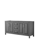 Daria 72 Inch Double Bathroom Vanity in Dark Gray