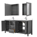 Daria 72 Inch Double Bathroom Vanity in Dark Gray - 87