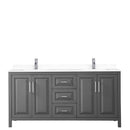 Daria 72 Inch Double Bathroom Vanity in Dark Gray - 74