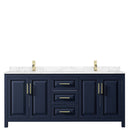 Daria 80 Inch Double Bathroom Vanity in Dark Blue - 11