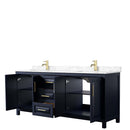 Daria 80 Inch Double Bathroom Vanity in Dark Blue - 10