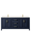 Daria 80 Inch Double Bathroom Vanity in Dark Blue - 31