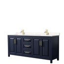 Daria 80 Inch Double Bathroom Vanity in Dark Blue - 29