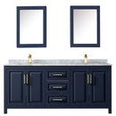 Daria 80 Inch Double Bathroom Vanity in Dark Blue - 65