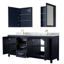 Daria 80 Inch Double Bathroom Vanity in Dark Blue - 64