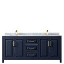 Daria 80 Inch Double Bathroom Vanity in Dark Blue - 51