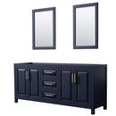 Daria 80 Inch Double Bathroom Vanity in Dark Blue - 2