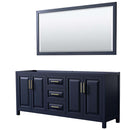 Daria 80 Inch Double Bathroom Vanity in Dark Blue - 4