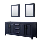 Daria 80 Inch Double Bathroom Vanity in Dark Blue - 6