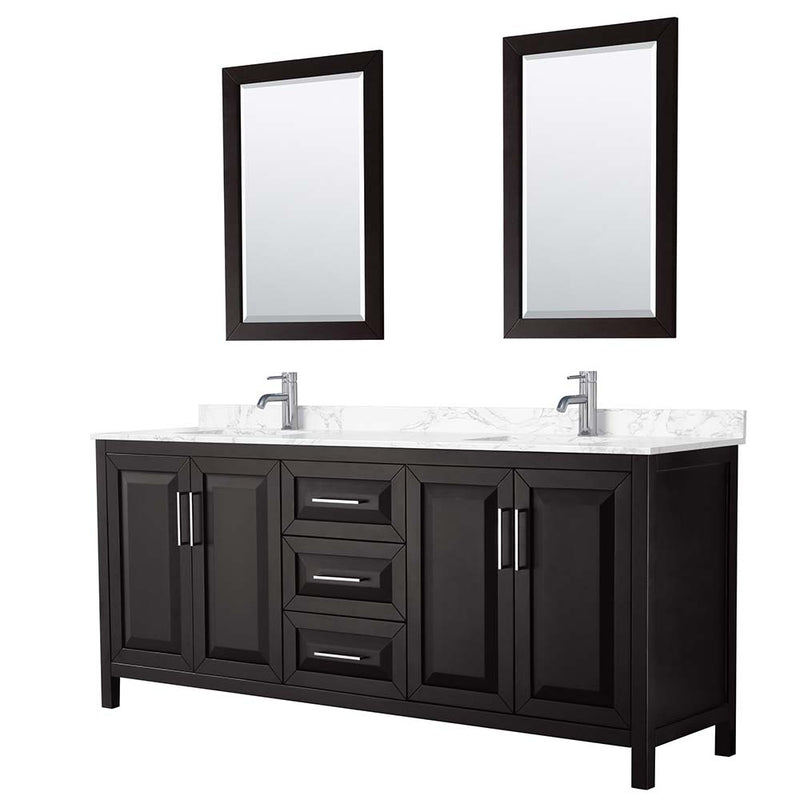 Daria 80 Inch Double Bathroom Vanity in Dark Espresso - 14