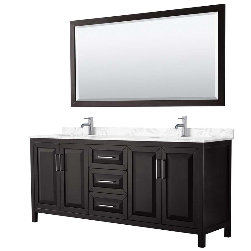 Daria 80 Inch Double Bathroom Vanity in Dark Espresso - 19
