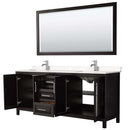 Daria 80 Inch Double Bathroom Vanity in Dark Espresso - 40