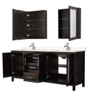 Daria 80 Inch Double Bathroom Vanity in Dark Espresso - 45