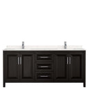 Daria 80 Inch Double Bathroom Vanity in Dark Espresso - 32