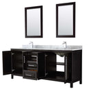 Daria 80 Inch Double Bathroom Vanity in Dark Espresso - 55