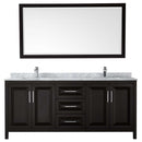 Daria 80 Inch Double Bathroom Vanity in Dark Espresso - 61