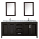 Daria 80 Inch Double Bathroom Vanity in Dark Espresso - 66