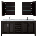 Daria 80 Inch Double Bathroom Vanity in Dark Espresso - 67