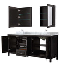 Daria 80 Inch Double Bathroom Vanity in Dark Espresso - 65