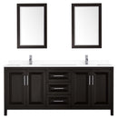 Daria 80 Inch Double Bathroom Vanity in Dark Espresso - 78