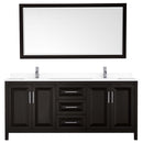 Daria 80 Inch Double Bathroom Vanity in Dark Espresso - 83