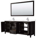 Daria 80 Inch Double Bathroom Vanity in Dark Espresso - 82