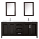 Daria 80 Inch Double Bathroom Vanity in Dark Espresso - 88
