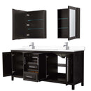 Daria 80 Inch Double Bathroom Vanity in Dark Espresso - 87