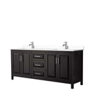 Daria 80 Inch Double Bathroom Vanity in Dark Espresso - 72