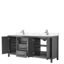 Daria 80 Inch Double Bathroom Vanity in Dark Gray - 11
