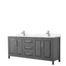Daria 80 Inch Double Bathroom Vanity in Dark Gray - 10