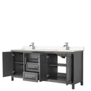 Daria 80 Inch Double Bathroom Vanity in Dark Gray - 31