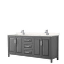 Daria 80 Inch Double Bathroom Vanity in Dark Gray - 30