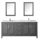 Daria 80 Inch Double Bathroom Vanity in Dark Gray - 66