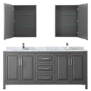 Daria 80 Inch Double Bathroom Vanity in Dark Gray - 67