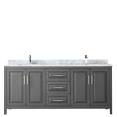 Daria 80 Inch Double Bathroom Vanity in Dark Gray - 52