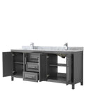 Daria 80 Inch Double Bathroom Vanity in Dark Gray - 51