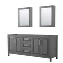 Daria 80 Inch Double Bathroom Vanity in Dark Gray - 6