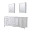 Daria 80 Inch Double Bathroom Vanity in White - Polished Chrome Trim - 6