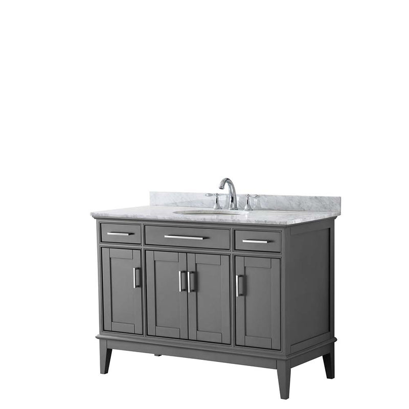 Margate 48 Inch Single Bathroom Vanity in Dark Gray - 4