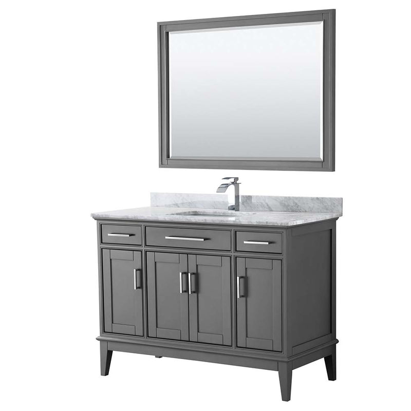 Margate 48 Inch Single Bathroom Vanity in Dark Gray - 14