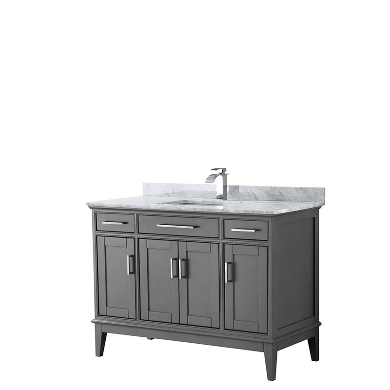 Margate 48 Inch Single Bathroom Vanity in Dark Gray - 11