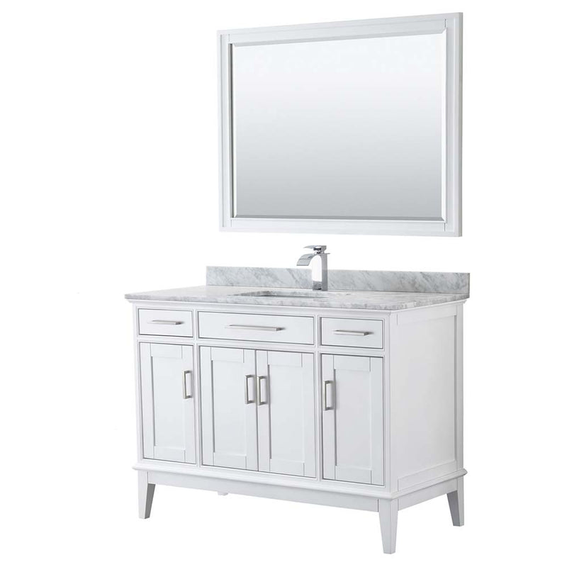 Margate 48 Inch Single Bathroom Vanity in White - 14