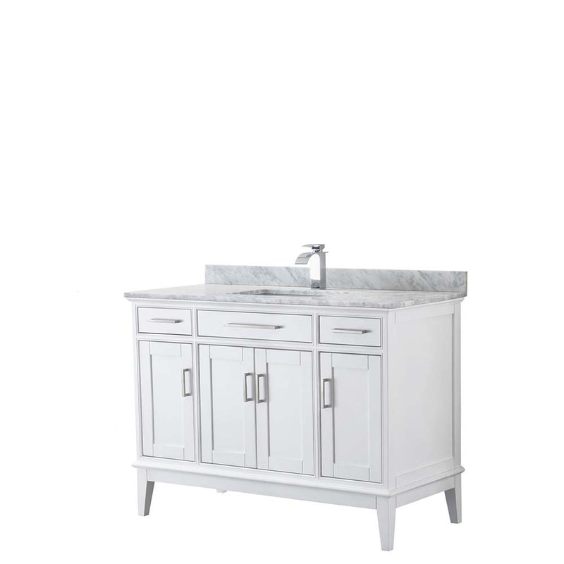 Margate 48 Inch Single Bathroom Vanity in White - 11