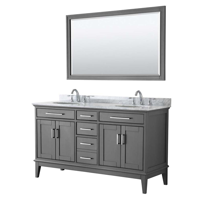 Margate 60 Inch Double Bathroom Vanity in Dark Gray - 7