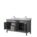 Margate 60 Inch Double Bathroom Vanity in Dark Gray - 12