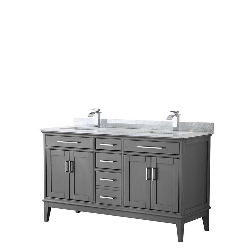 Margate 60 Inch Double Bathroom Vanity in Dark Gray - 11