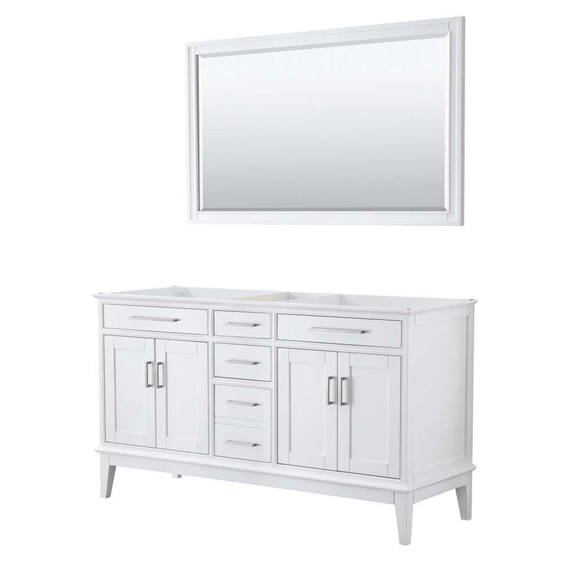 Margate 60 Inch Double Bathroom Vanity in White - 2